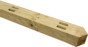Fence Post (2100 x 100 x 125mm) - Morticed for 2 Rails