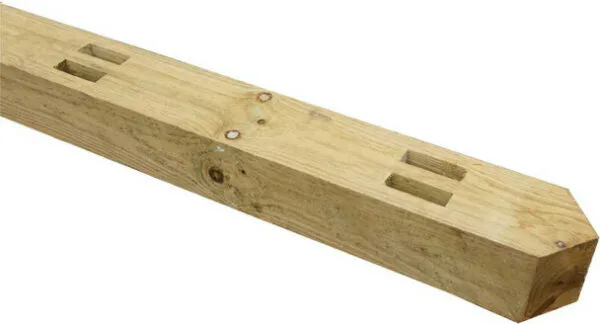 Fence Post (2100 x 100 x 125mm) - Morticed for 2 Rails