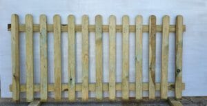 3ft Round Top Picket Fence Panel (1800 x 900mm) - Pressure Treated