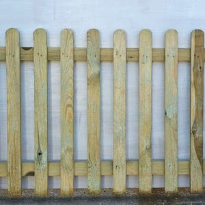 3ft Round Top Picket Fence Panel (1800 x 900mm) - Pressure Treated