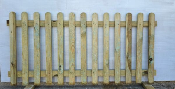 3ft Round Top Picket Fence Panel (1800 x 900mm) - Pressure Treated