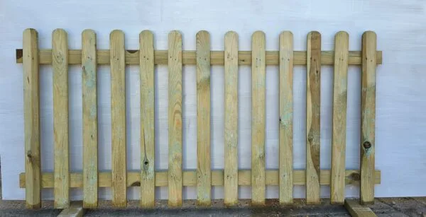 4ft Round Top Picket Fence Panel (1800 x 1200mm) - Pressure Treated