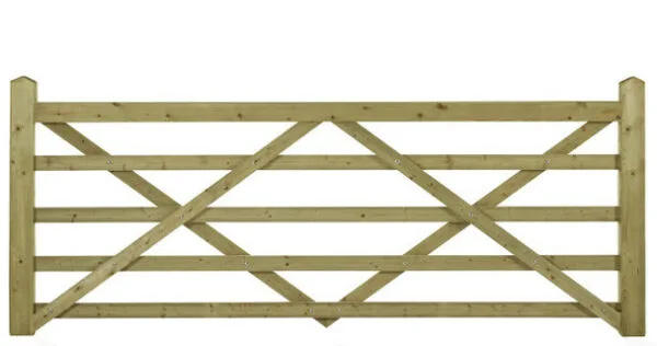 8ft Wide 5 Bar Field Gate (2440 x 1090mm)