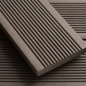 3.6m Composite Decking Board (3600 x 20 x 138mm) - Chocolate Brown