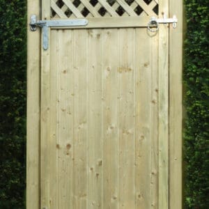 6ft Tongue & Groove Lattice Top Gate (1800 x 900mm) - Green Timber