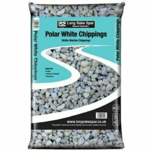 Long Rake Spar 20mm Polar White Chippings Mini Bag (20kg)